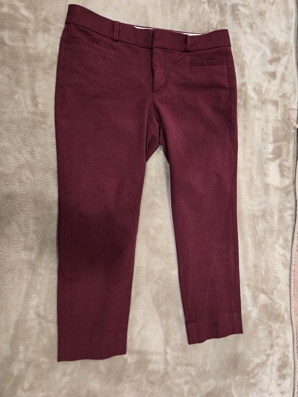 Banana Republic Maroon Stretch Chino Pants - Classic Slim Fit